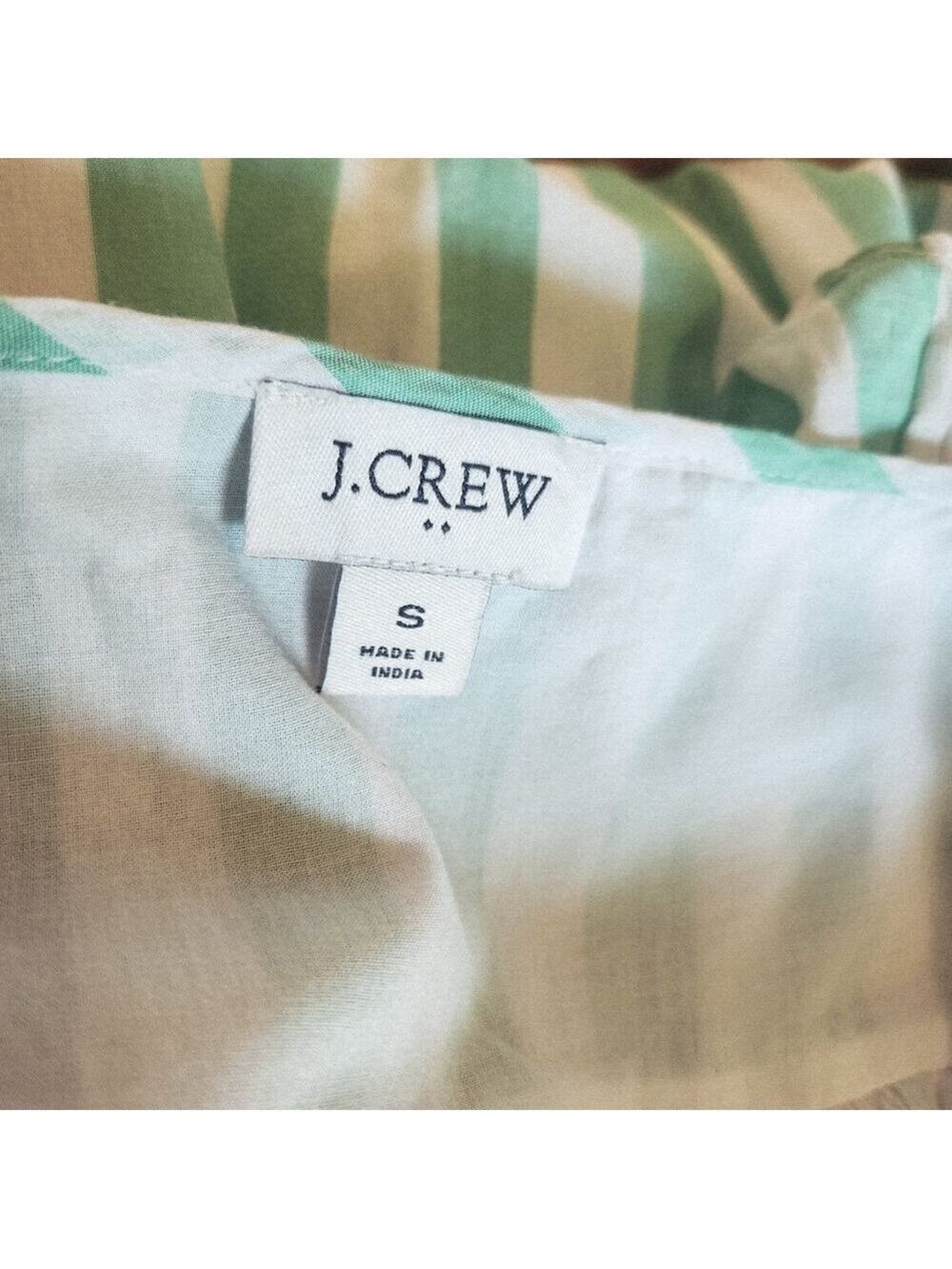 J. CREW RUFFLE TIERED DRESS COVER-UP STRIPE SIZE SMALL ADJUSTABLE STRAPS - Picture 7 of 12